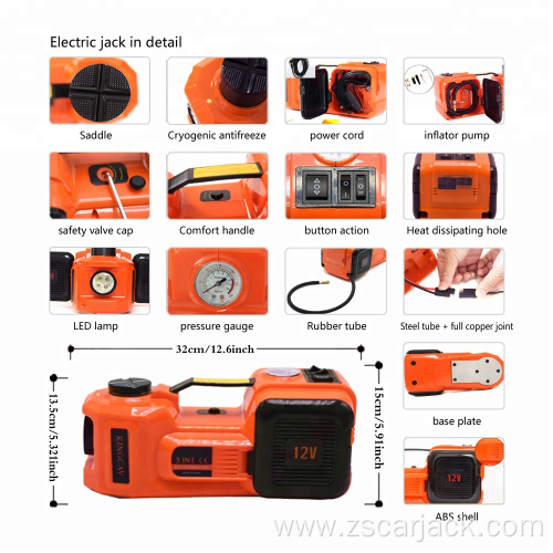 car hydraulic type jack with electric wrench